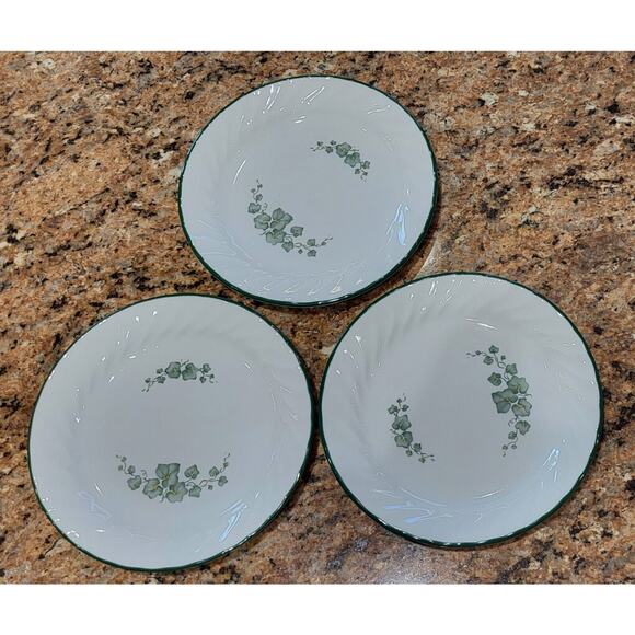 Corelle Callaway Ivy White with Green Ivy (Qty 3) Bread Plates 7 1/4" - Picture 14 of 15